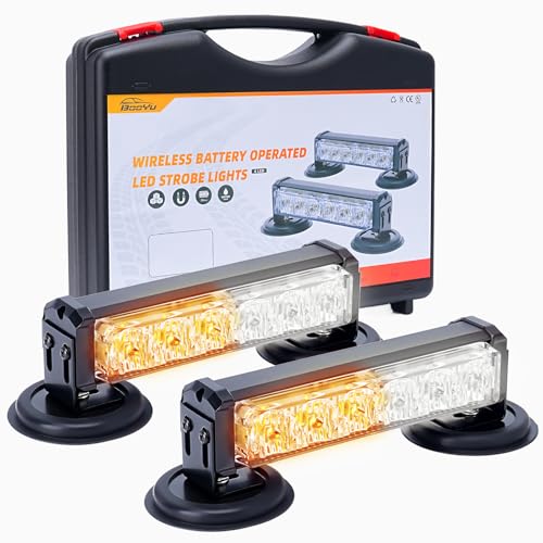 BooYu Magnetic Wireless Emergency Warning Lights (2-Pack)