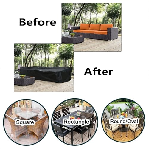 Housse de jardin pour protéger la table de terrasse en hiver - 3