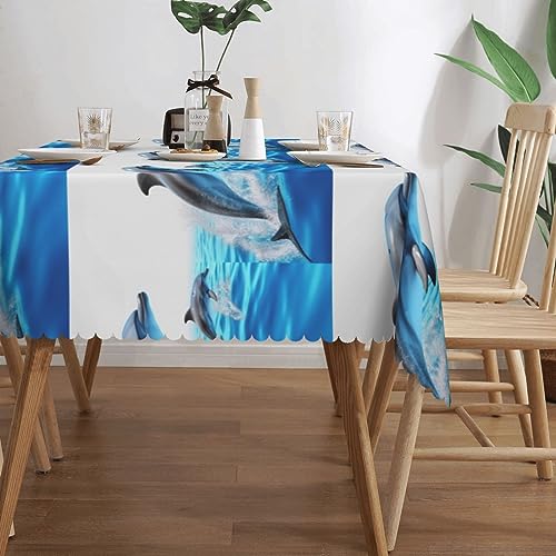 Nappe rectangulaire dauphin 3D : finissez-en avec les taches grâce au tissu imperméable 137x183 - 4