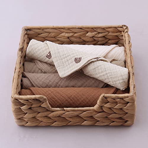 Reoyloep Washcloths for Baby 10 Pack Muslin Squares 23x23cm/9.06"x9.06" Baby Burp Cloth Cotton Facial Towels Super Soft - Image 2