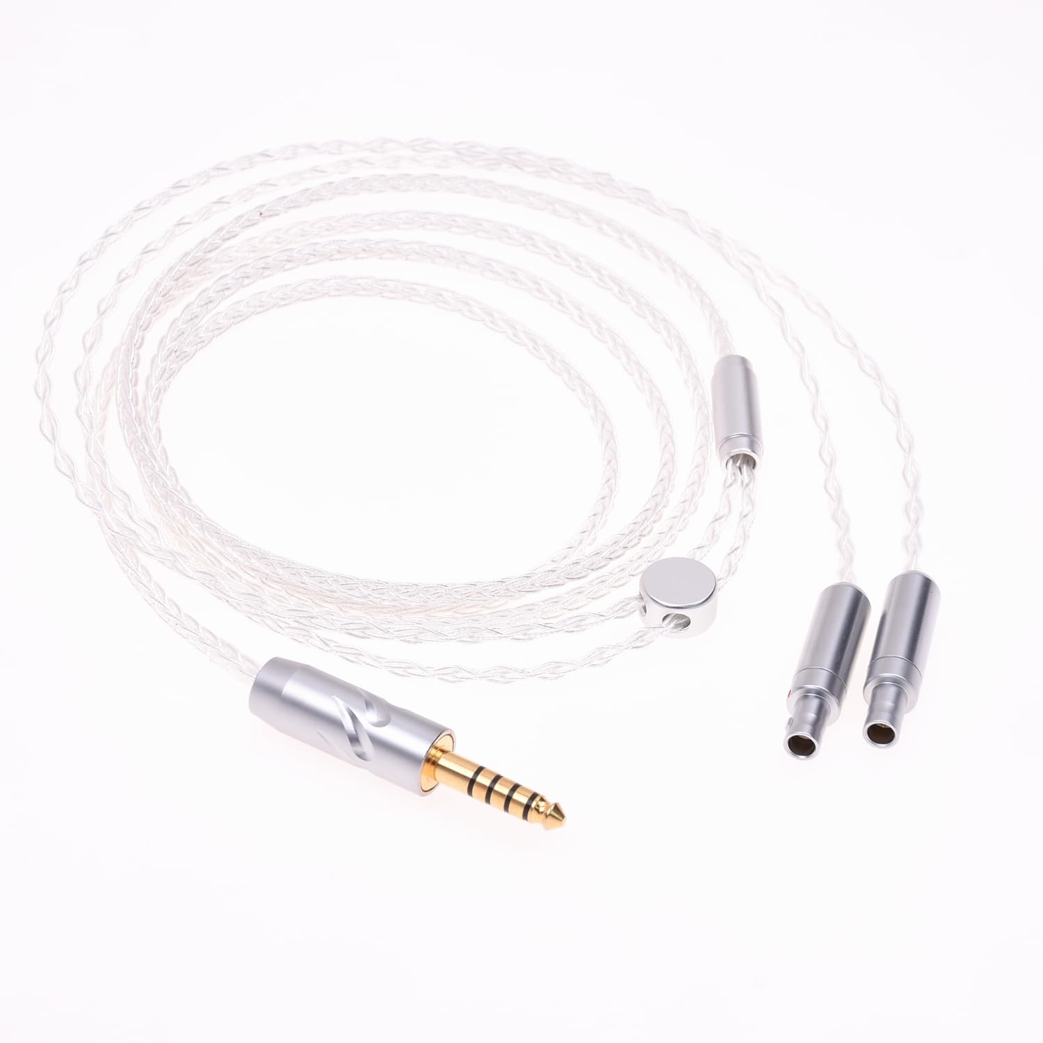 KTKTLCKX 8 Cores 5n Silver Plated Headphone Upgrade Cable for Sennheiser HD800 HD800S (4FT, 4.4mm Balance)