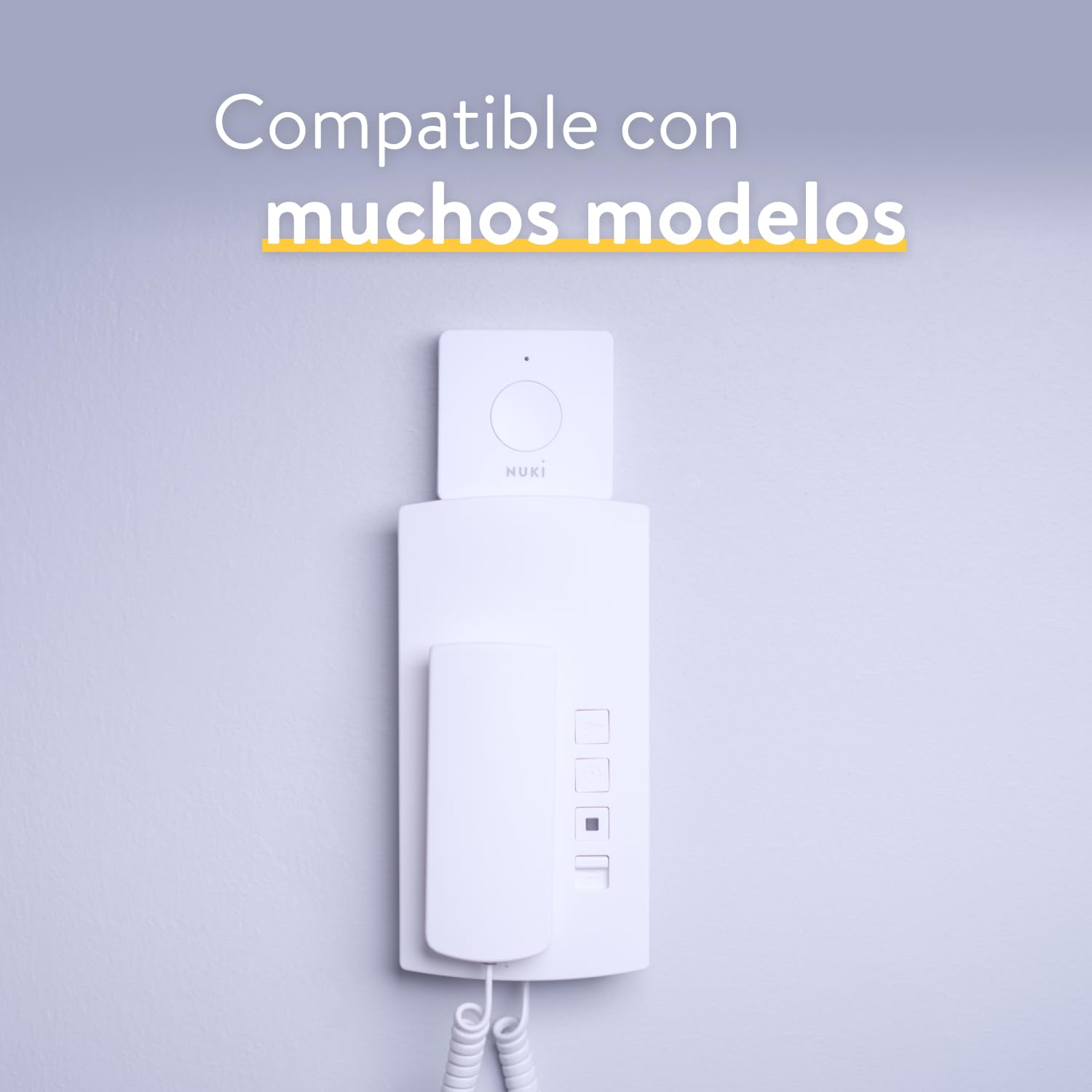 Nuki Opener, cerradura electrónica para edificios de apartamentos, controla tu interfono con el smartphone, abrepuertas automático, requiere Nuki Bridge WiFi, cerraduras inteligentes, blanco