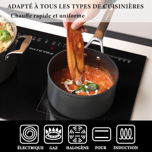 Marmite à soupe induction MSMK 1.5QT casserole antiadhésive sans rayure