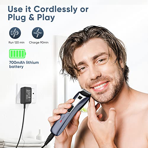 Baardtrimmer voor heren, elektrisch, professionele multifunctionele set voor baardhoofd, lichaam, gezicht, neus en oorhaar, 5-in-1 multifunctionele oplaadbare tondeuse, IPX6 - Image 4