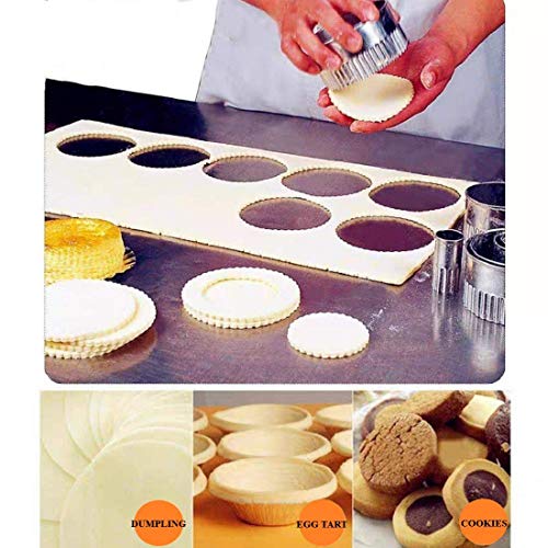 Dflowerk 12 Circle Cookie Biscuit Cutter Set Pastry Cutter Premium 304 Stainless Steel Ring Baking Mold For Dough Donut Scone (Wave Edge) #TOP2