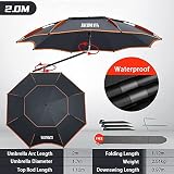ELzEy CampFeuer Parasol Parasol wędkarski Przeciwdeszczowy krem ​​​​przeciwsłoneczny Obrotowy, regulowany Parasol plażowy Odporny na wiatr stojak na parasole ze stopu aluminium Sprzęt zewnętrzny namio
