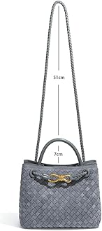 Suede Woven Tote Bag for Women PU Leather Hobo Bags Casual Crossbody Purse Shoulder Satchel Bag Top Handle Tote Handbag