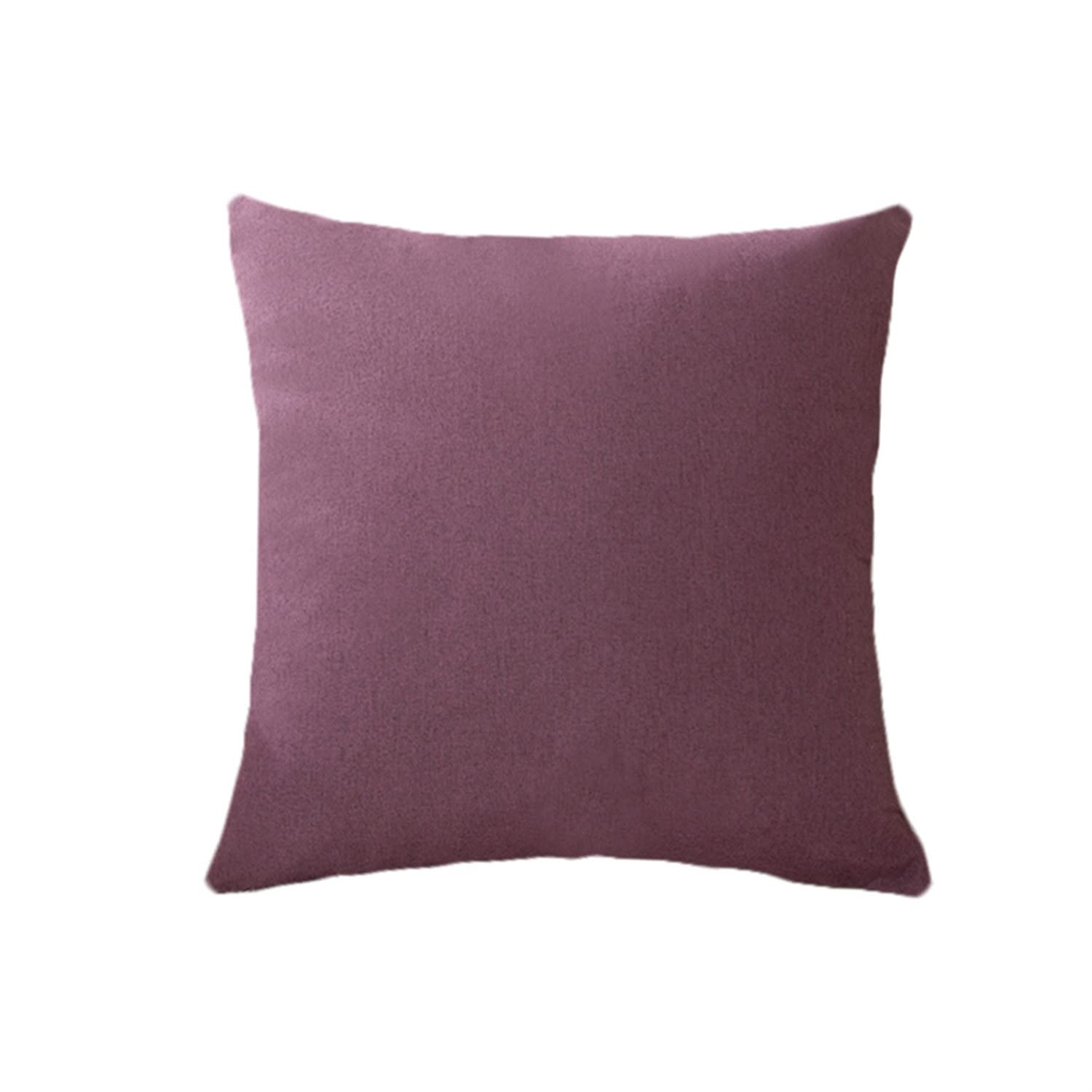 Federe Cuscini Decorativi Cotone e Lino Copricuscini Morbido Resistente Copricuscino, per Divano Letto, (Viola Chiaro,40 * 60cm(Set di 6))