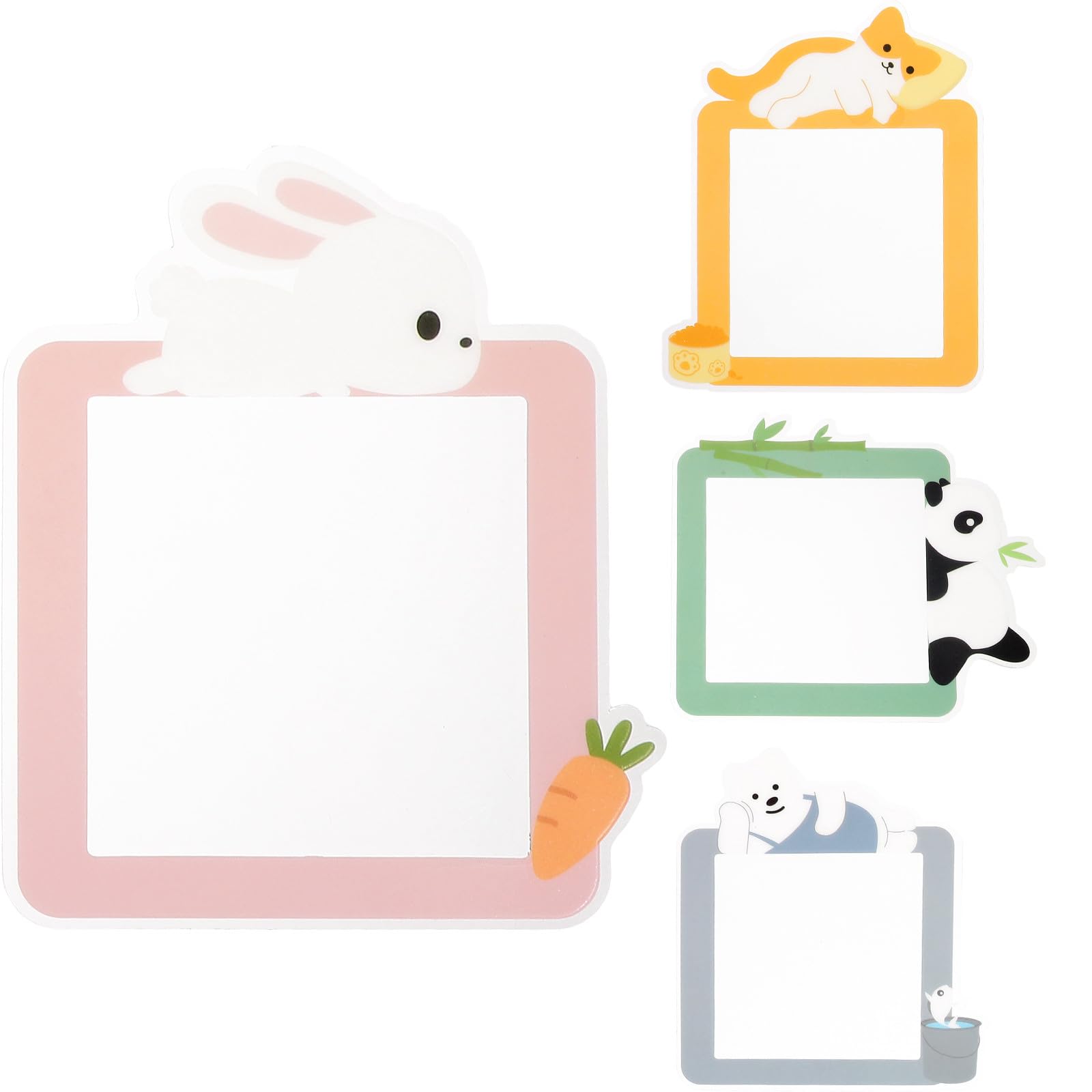 8pcs Cartoon Luminous Wall Stickers Light Switch Covers Glow in Dark Decorative Decals for Bedroom with Panda, Rabbit, Bear, and Cat Designs