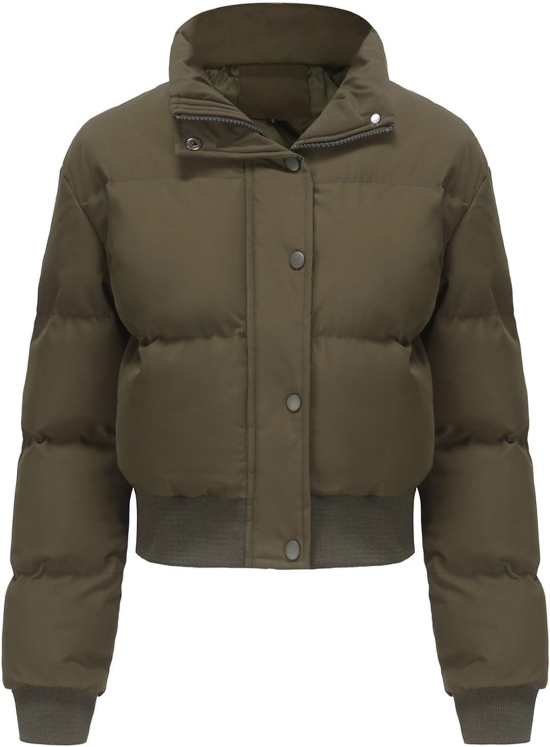 Women’s Winter Cropped Puffer Jacket Coat, Oversized Cropped Puffy Quilted Winter Jackets Coat, Puffy Outerwear