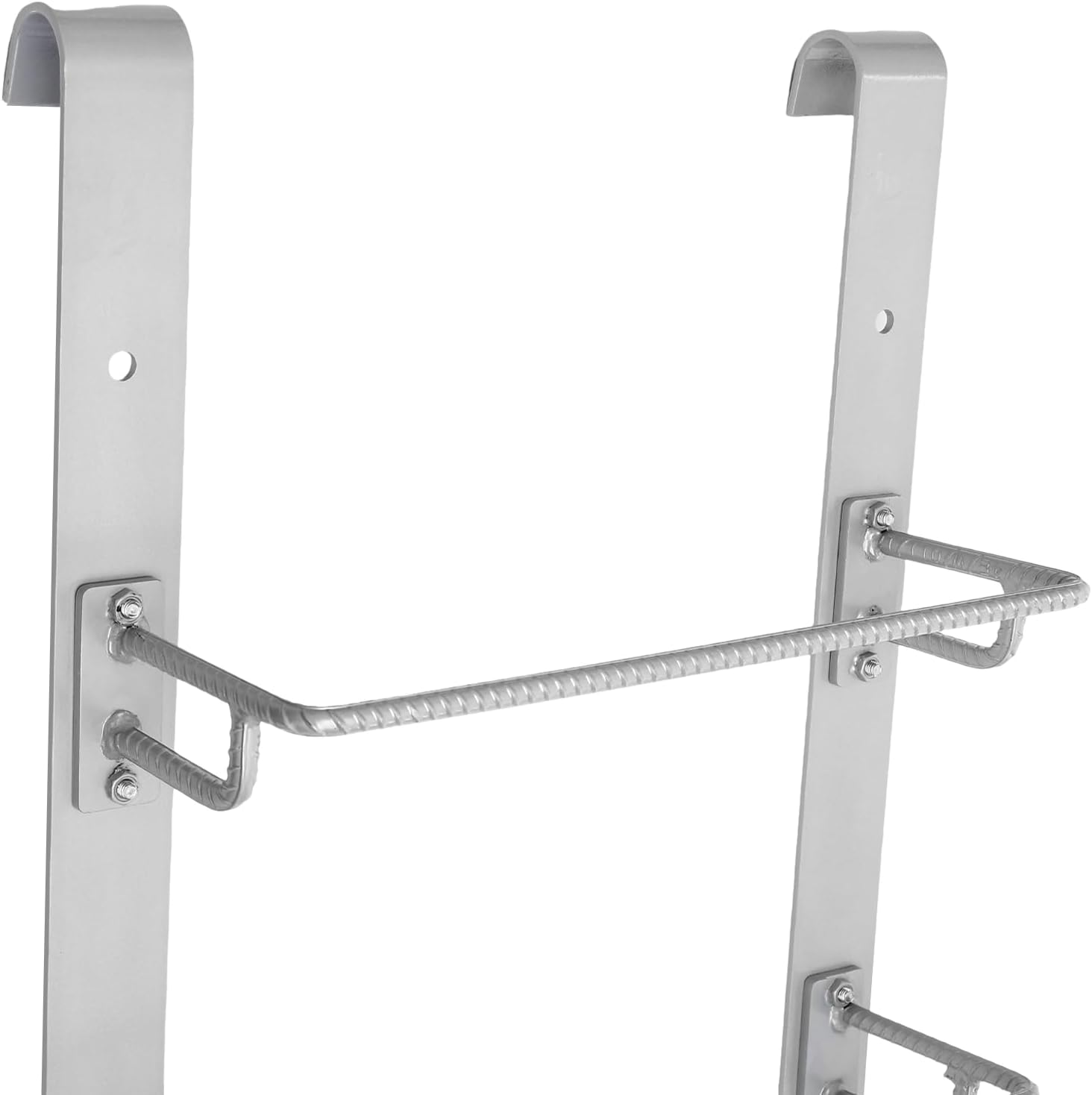 7 Rung Egress Ladder, Heavy Duty Steel Window Well Ladder 20" W*78.3" H, 661lbs Capacity Egress Window Ladder, Basement Ladder for Window Well Depth Within 83-103", Fire Escape Ladder, Gray
