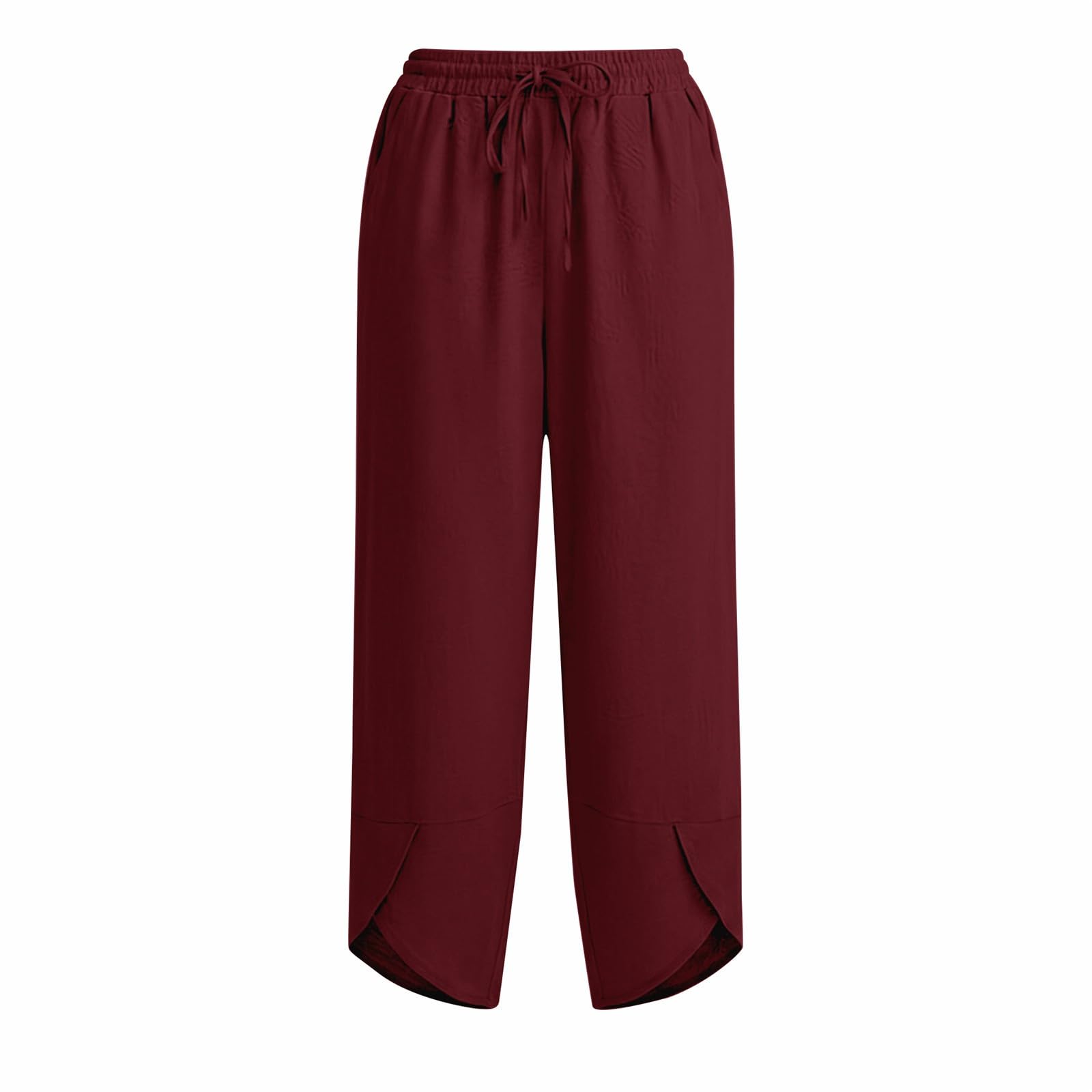 Pantalon Palazzo léger pour femme en tissu doux avec poches