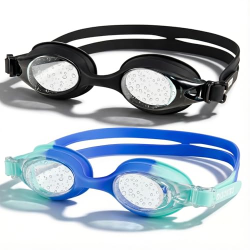 Dizokizo Swim Goggles for Kids 6-14(8-12), Adjustable Silicone Anti-Fog Swimming Goggles, UV Protection Kid Swimming Glasses, No Leak Pool Kid Swim...