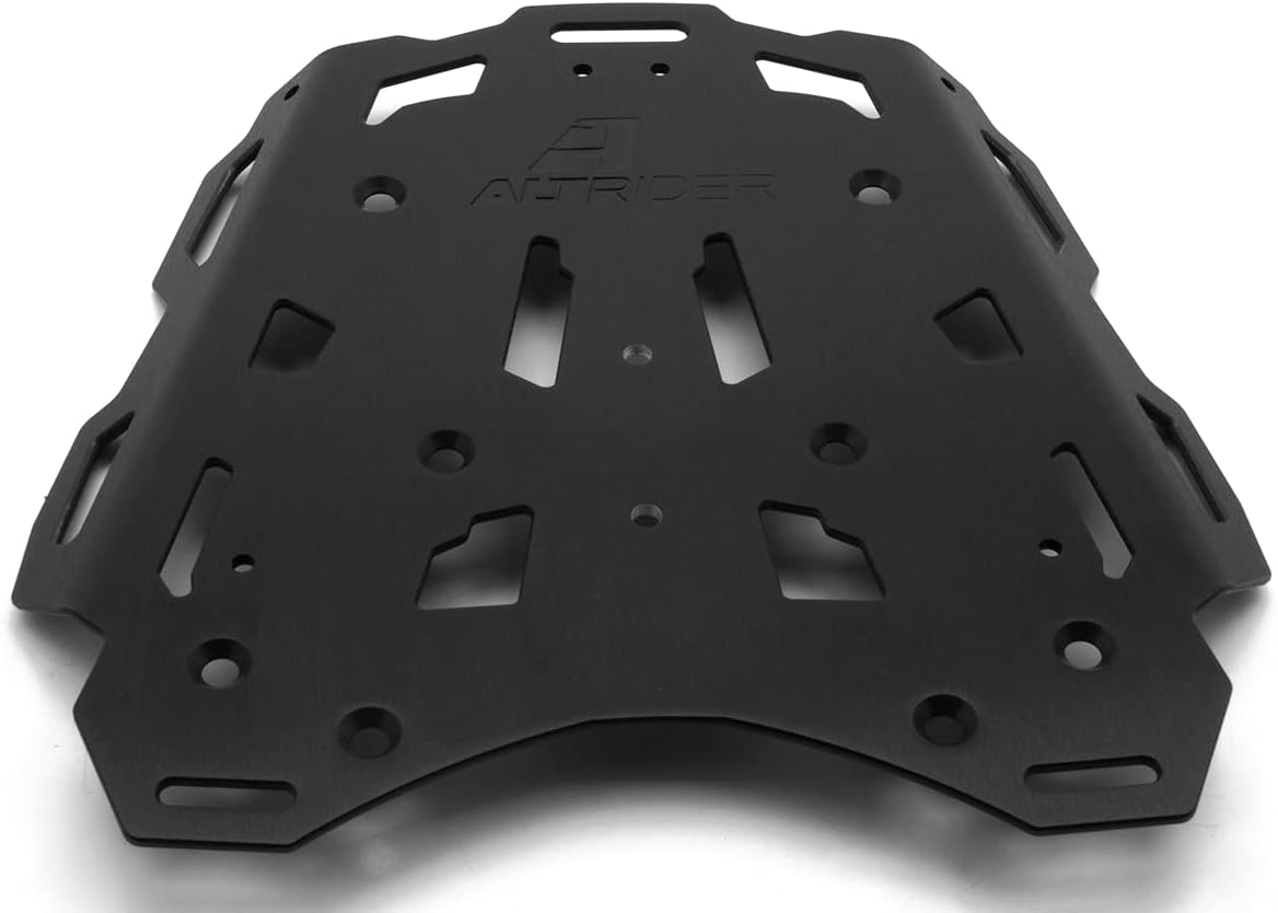 AltRider Motorcycle Luggage Rack Compatible with KTM 1050/1090/1190/1290 (2015-2020) Models - Aluminum Plate with Side Flanges - Zero Snag Design - Supports Multiple Mounting Systems - Black
