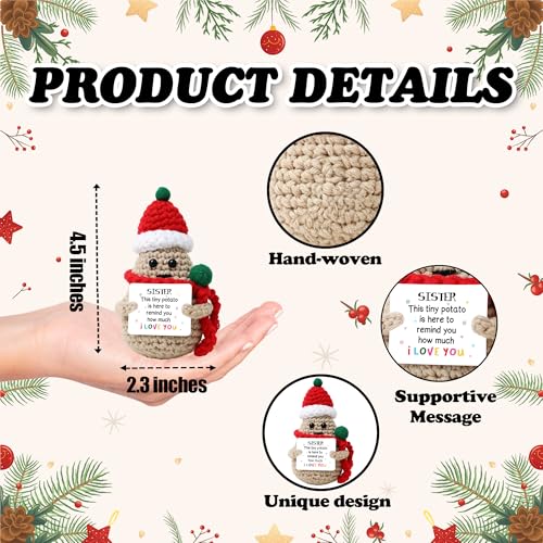 Muñeco crochet papa positivo regalo emotivo para adultos miniatura 2