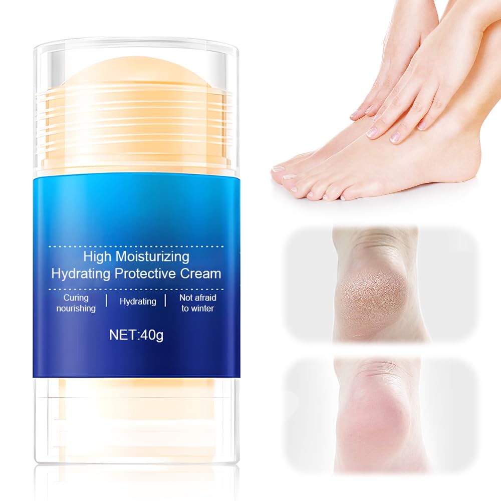 Hydrating and Anti-Cracking Foot Cream,Intensive Foot Repair Cream Hand Care Stick Beauty Heel Balm Stick,Callus Remover Anti-Cracking Formula Foot Lotion for Moisturizing Skin (Blue/1pcs, 40g)