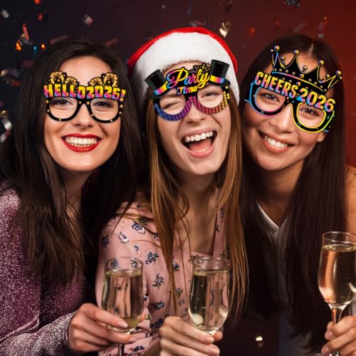 Happy New Year’s Eve Glasses 2026 - Pack Of 16 | New Year’s Eve Party Supplies 2026 | Happy New Year Glasses 2026, Happy New Year Decorations 2026 | New Year’s Glasses, New Year’s Eve Decorations - Image 5