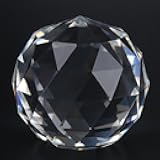 Clear Cut Crystal Glass Ball 60/80mm Translucent Faceted Gazing Ball Crystal Sphere Prisms Suncatcher Home Hotel Decor Hardware Fittings (60mm/2.36in)