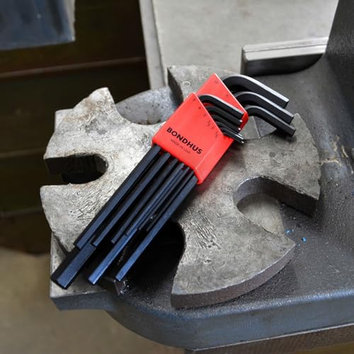 Image of Bondhus 12199 Set of 9 Hex L-wrenches, Long Length, sizes 1.5-10mm