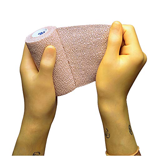 3M Coban Self Adherent Wrap - Tan, 4 Inches X 5 Yards, Elastic (Pack of 18) | Latex Material, Nonwoven Fabric, Standard Compression, Cohesive Closure, OTC Use, FDA Class I - image 2