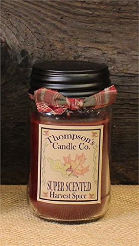 Thompson's Candle Co. 12 OZ Mason Jar Candles - Harvest Spice