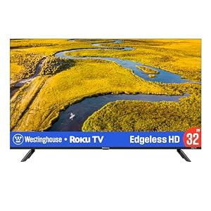 Westinghouse Edgeless Roku TV – 32 Inch Smart Television, LED HD w/Wi-Fi & Mobile App Connectivity, Flat Screen Compatible w/Apple Home Kit, Alexa, & Google Assistant