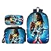3D Printing Aquaman Dreiteiliger Anzug Kinderschulrucksack Rucksack 6-12 Jahre Jungen Und Mädchen E
