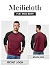 Meilicloth Sweatshirts for Men 2024 Casual Contrast Color Geometric Texture Pullover Casual Long Sleeve Shirts Patchwork Tee Top Red XX-Large #2