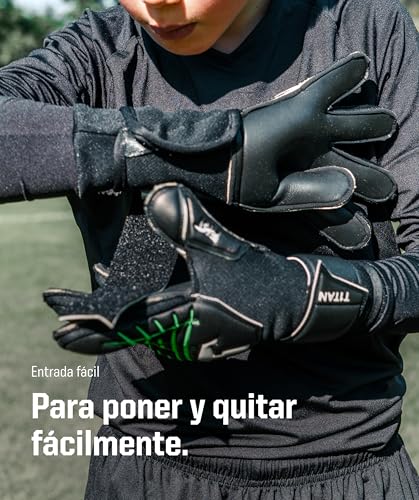 T1TAN Fluo Beast Junior 3.0 - Guantes de Portero para niños - Sin protección para los Dedos - Guantes de fútbol para niños - Los Profesionales del Futuro - Tallas 6 - imagen 6