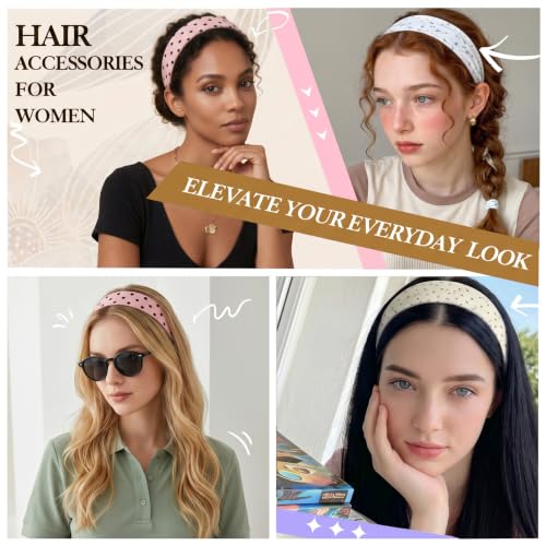 Image of Headbands for Women 8PCS, Summer-Exclusive Elastic Non Slip Hair Head Bands