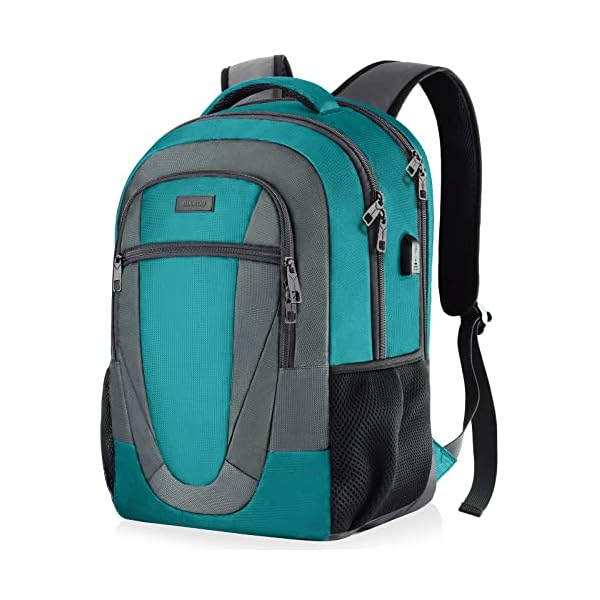Travel-Laptop-Backpack-Men-School-Backpacks-for-Teen-Girls-Water-Resistant-Back-Pack-Business-Anti-Theft-Slim-Sturdy-Computer-Bag-Gifts-Fits-156-Inch-Laptop-with-USB-Charging-Port-Greengrey BIKROD Travel Laptop Backpack for Men and Women, Backpacks for School Teen Boys, Business Anti Theft Slim Durable Back Pack with USB Charging Port, Adult Computer Bag Gift 15.6 IN Laptop