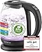 Emerio WK-119255 TESTSIEGER Haus & Garten Test 02/2019, Glas Wasserkocher mit Temperaturwahl (60°C/70°C/80°C/90°C/100°C), BPA-frei, Trockengehschutz, Auto-Off, 2200 Watt, Edelstahl, 1.7 liters