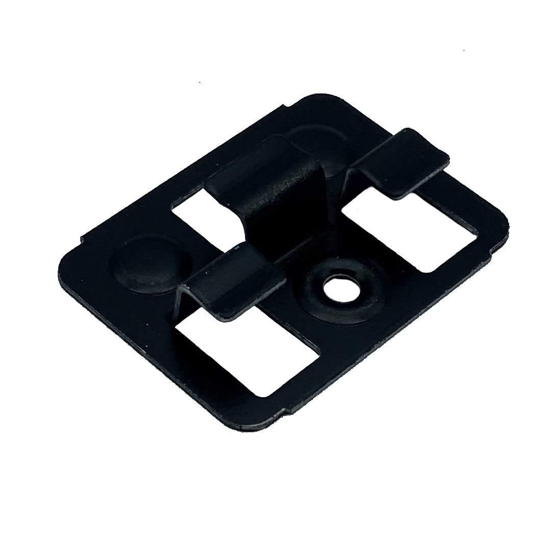 FRÜH Clips de WPC de 10 mm, clips invisibles para terraza, acero negro, para tablones WPC/BPC, 50 unidades (acero galvanizado)