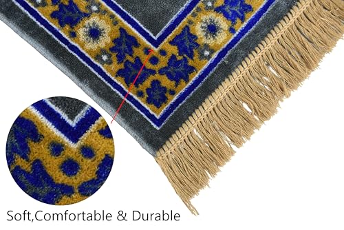 Image of Janamaz Prayer Mat - Turkey Soft Velvet Namaz Mat | Premium Aasan for Daily Salah, Janimaz Namaz, Comfortable & Durable Prayer Mat | 44x27 Inch, (11)