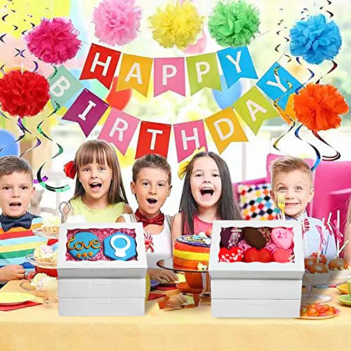 Romanticbaking 50 Pack Diy Assembly White 7 X 4 3/8 X 1½ Inches Cookies Boxes With Window Cakesickle Boxes Macaron Boxes Bakery Boxes Chocolate Bomb Boxes #TOP5