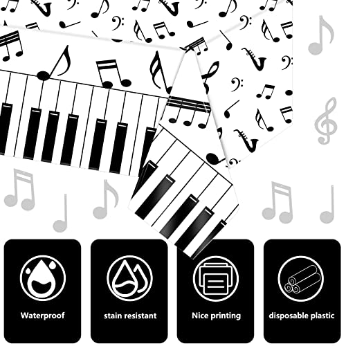 40 Pieces Music Theme Party Decorations Set Include Music Note Latex Balloons Foil Balloons Note Hanging Swirls Happy Birthday Banner And Disposable Note Tablecloth For Birthday Wedding Party Supplies #TOP5