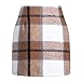 Womens Wool Plaid Mini Skirt Fall Winter High Waisted Bodycon Pencil Skirt 2025 Fashion Outfits