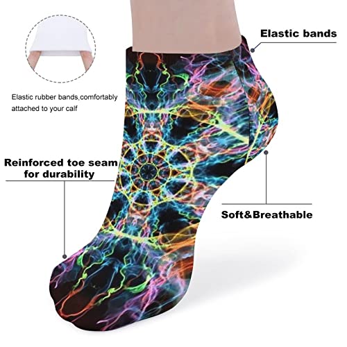 Sacred Geometry 5 Pairs Ankle Socks Low-Cut Athletic Running Socks for Men and Women4