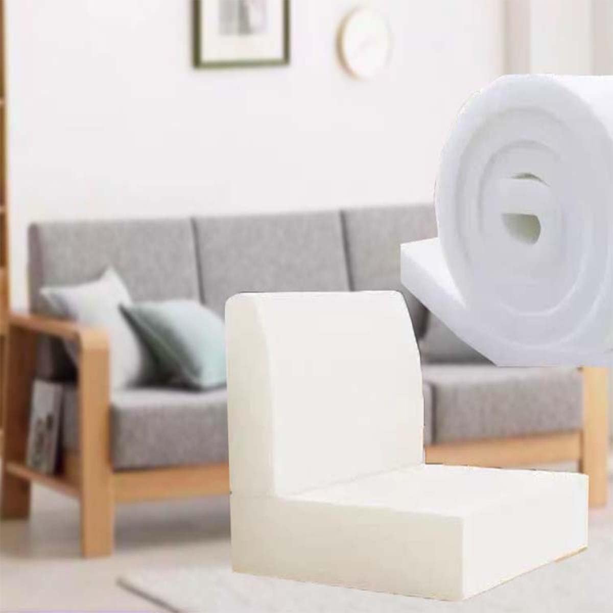 Hochdichter Schaumstoff, 10 cm dick, für Kissen, Sofas, Betten und Sitze – Ersatz-Schaumstoffpolster für Wohnmobile und Bänke