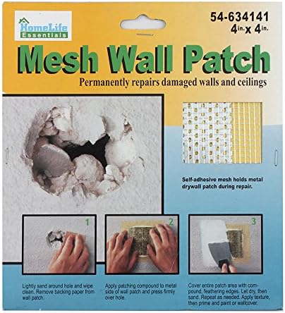 4" x 4" Self-Adhesive Mesh Wall Patch - Wholesale Case of 36