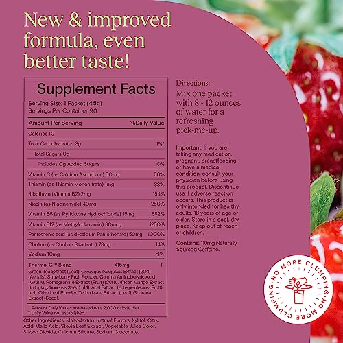 Image of Yoli Passion Energy Powder Mix, Berry, Sugar-Free, Bulk 90 Servings Pack | Bulk 90-serving berry energy drink mix with green tea and guarana for endurance, stamina, and daily performance support.