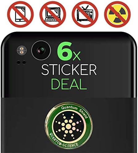 EMF Protection Cell Phone Sticker - Anti Radiation Shield Blocker - EMR Neutralizer EMF Meter Tested - Works with All Mobile Phones Cases iPad iPod MacBook Laptops TVs WiFi Protector (Silver 6pcs)