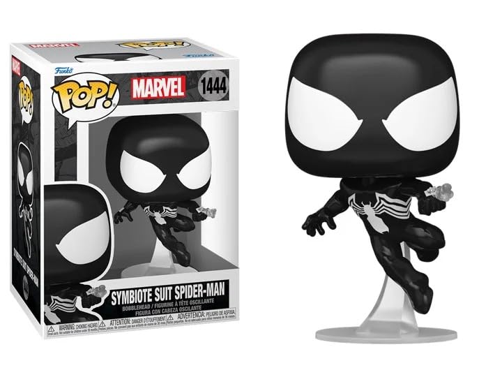 Funko Black Symbiote Suit Spider-Man + Pop Protector: Pop! Comics Vinyl Figure (Gift Set Bundled with ToyBop Brand Box Protector Collector Case)