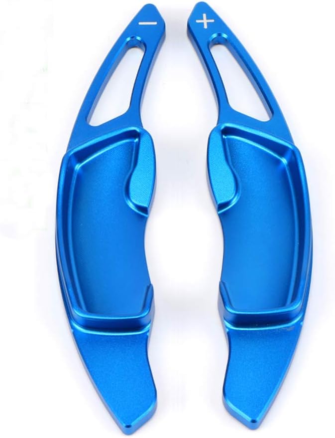 2Pcs Aluminum Shift Paddle Blade Car Steering Wheel Paddle Shifter Extension Cover For Subaru BRZ Impreza WRX Legacy XV Crosstrek (Blue)