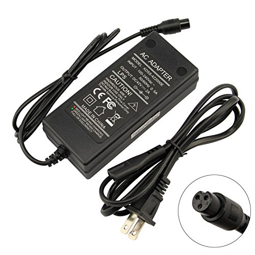 42V 2A Charger Adapter Cable Fast Charge 3-Prong Inline Connector Battery Charger