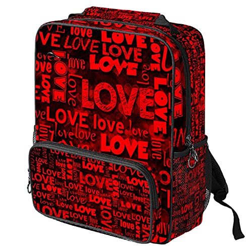Sac de travail tendance avec inscription Love et compartiment ordinateur portable protégé