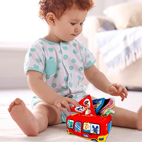 Brinquedo de bebê de tecido,Caixa de lenços de brinquedo para bebê | Brinquedo educativo para caixas