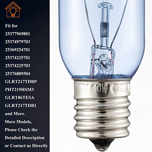 297048600 241552802 Ap3770086 1056577 Ah976993 Ea976993 Ps97699 Refrigerator Light Bulb Compatible With Frigidaire Kenmore Whirlpool Kitchenaid Electrolux Refrigerators T8 E17 40Watt Light Bulb #TOP3