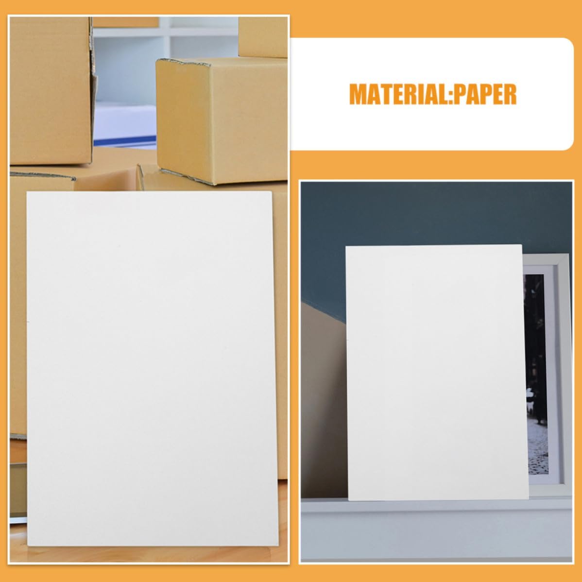 SEWOART 5pcs Picture Frame Backing Cardboard White Paper Sheets for DIY Projects and Personal Use, Lightweight Protection and Cuttable Size, A4 Craft Cardboard for Scrapbooking and Photo