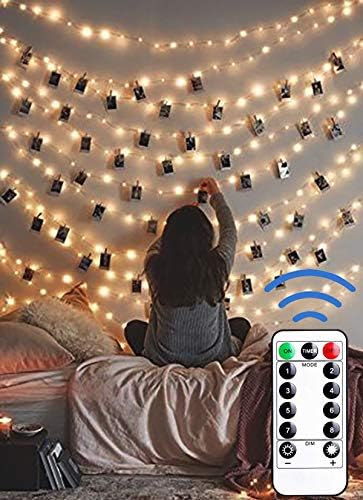 12APM 33 ft 100 LEDs Fairy String Lights with Remote USB Powered, for Bedroom Decor